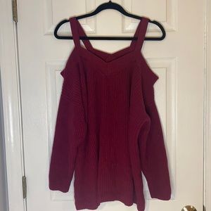 Cold shoulder torrid sweater